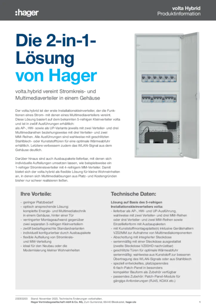Bild Hager volta Hybrid | Hager Deutschland