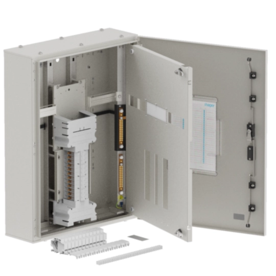 JPA2400NSSTW - Single chassis, apex, 24Pole, 250A Direct Twin, 6 Modules, grey, 800x600x200mm