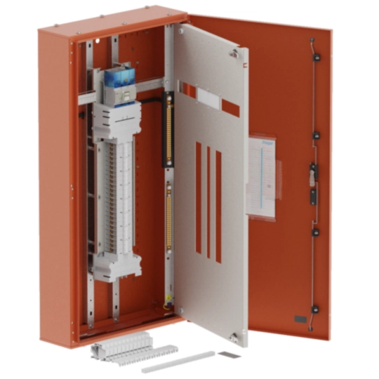 JPA4800S25TX - Single chassis, apex, 48 Pole,250A Isolator Twin,6 Modules,orange,1200x600x200mm