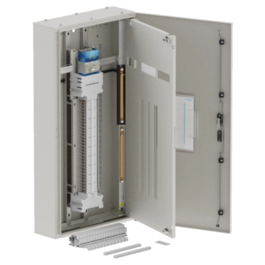 JPA6000S16TW - Singe chassis, apex, 60Pole, 160A Isolator Twin, 6 Modules, grey, 1200x600x200mm