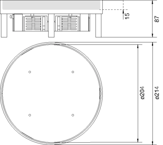 EKSR060BL15 - Nivellierbare Schwerlastkassette R06 für Revisionsöffnung mit Belagstiefe 15mm
