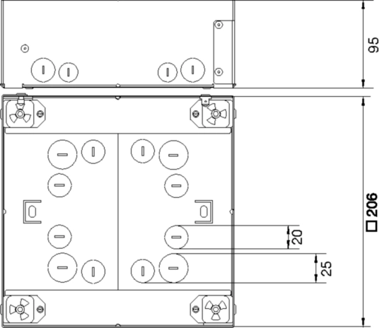 UDBDQ06 - Bodendose für Schalung aus Stahl für die Aufnahme von Einbaueinheiten Q06