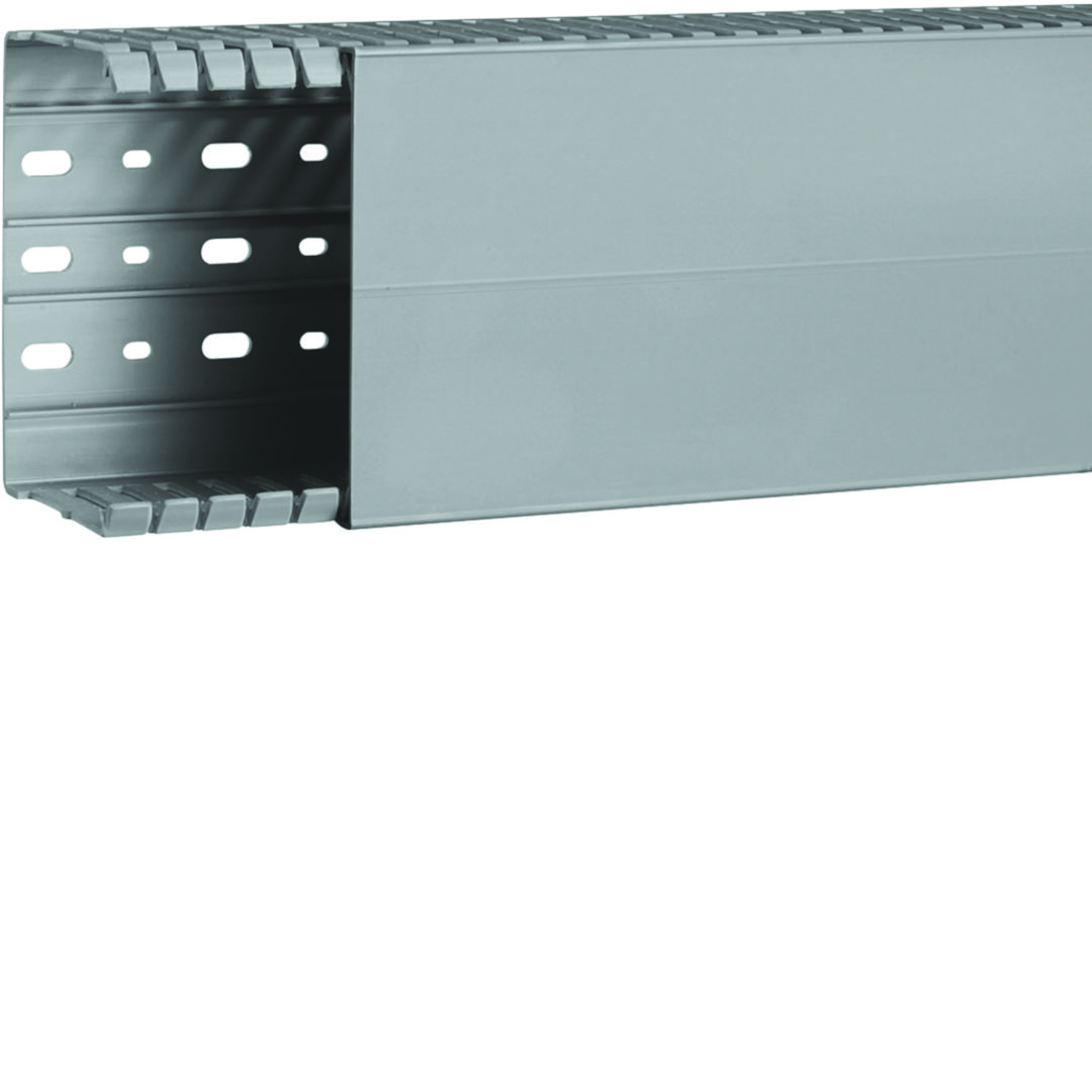 Perforált huzalozócsatorna 80mm 120mm x 2000mm gránitszürke alap-perforált 6.5mm BA7A Hager