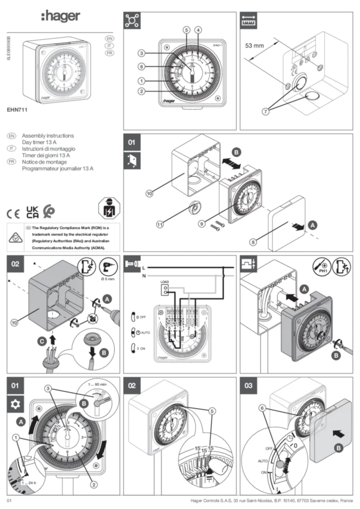 Image Installation manual en-AU, en-NZ, en-GB, en-US, fr-BE, fr-FR, fr-CH, it-IT, it-CH 2023-11-20  | Hager Australia