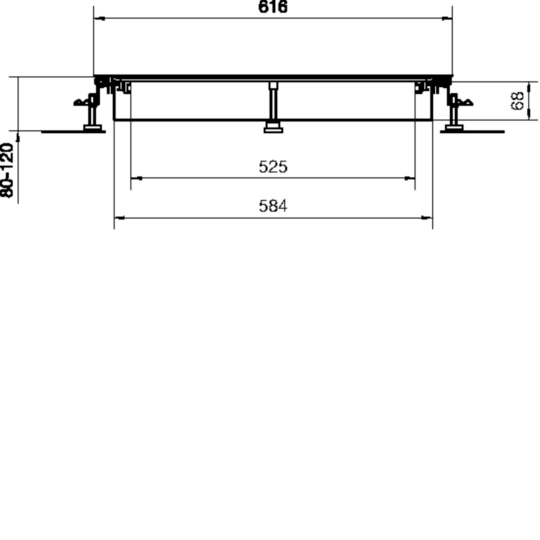BKW600080 - Goulotte caniveau 600 80-120