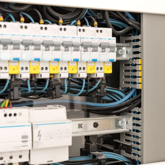 Goulottes de câblage Image de la catégorie