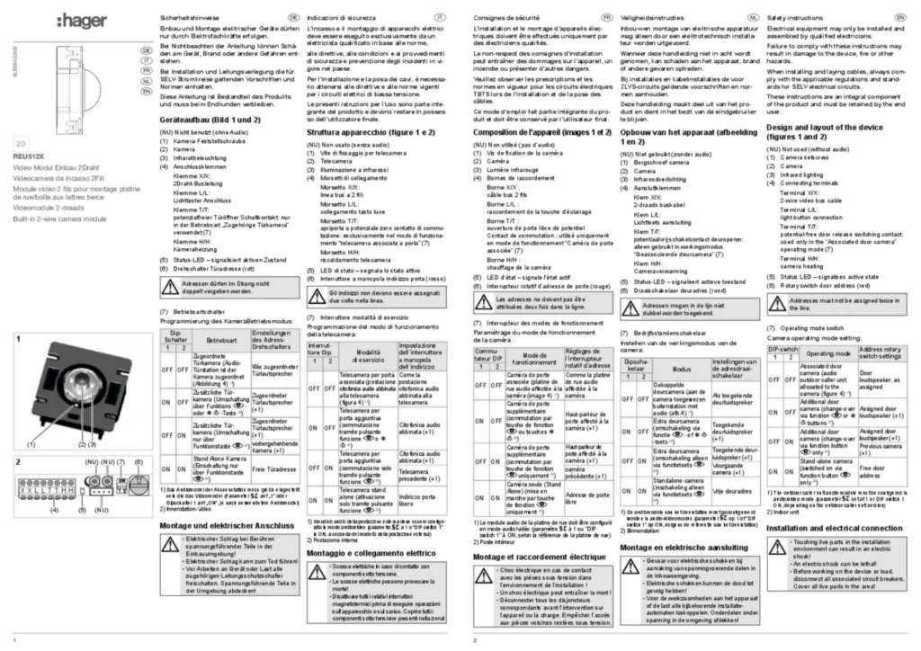 Bild Handbuch de-DE, it-IT, fr-FR, nl-NL, en-GB 2014-11-20 | Hager Schweiz