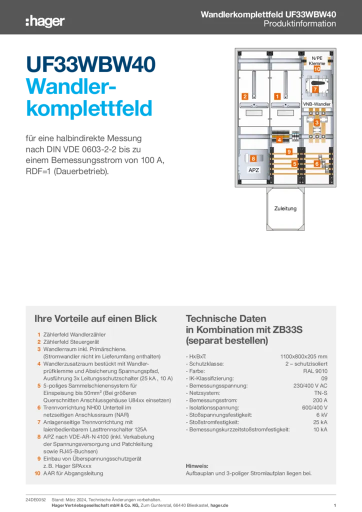 Bild UF33WBW40 | Hager Deutschland