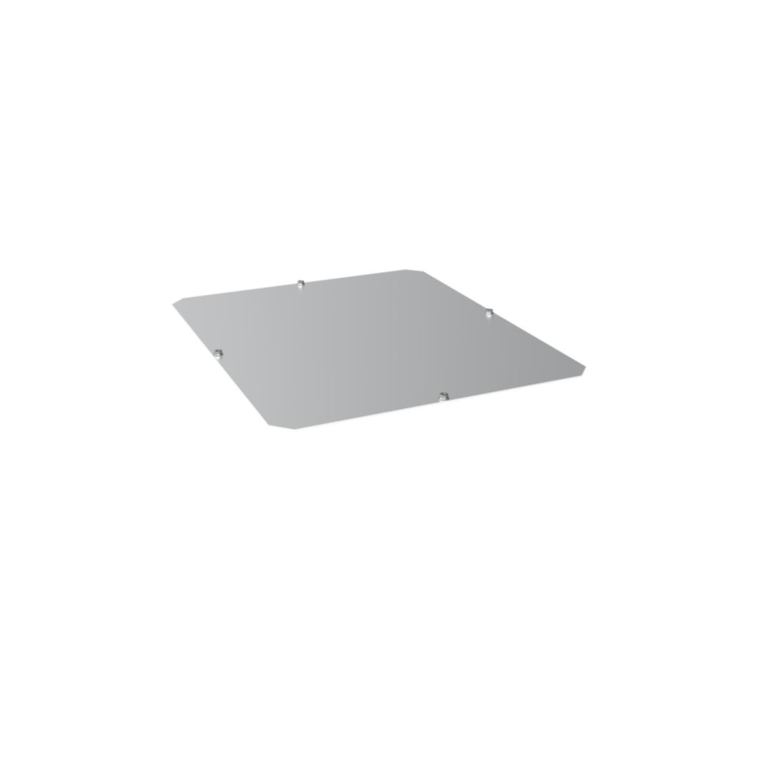 Alsó/felső takarólemez teli galvanizált alu 1000mm x 2mm QuadroEvo Hager