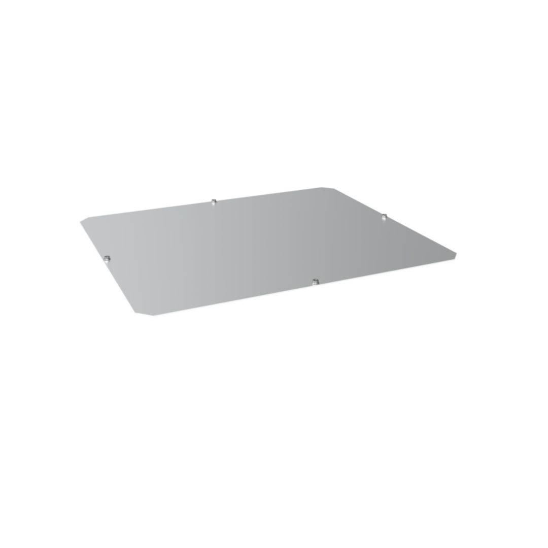 Alsó/felső takarólemez teli galvanizált alu 900mm x 2mm QuadroEvo Hager