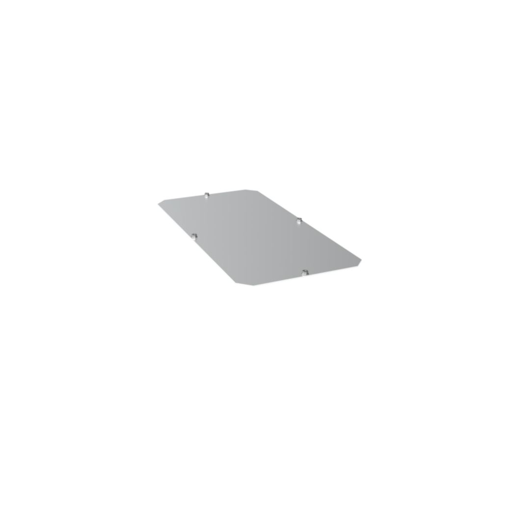 Alsó/felső takarólemez teli galvanizált alu 450mm x 2mm QuadroEvo Hager