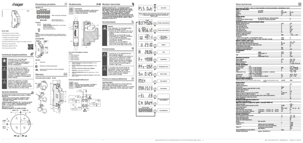Zdjęcie Instrukcja obsługi pl-PL, ar 2024-01-17 | Hager Polska