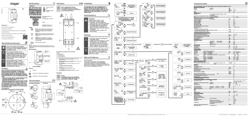 Image Installer Leaflet ECP181D | Hager Suisse