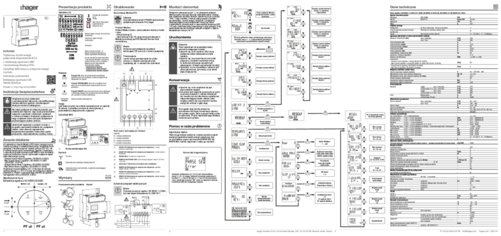 Zdjęcie Instrukcja obsługi pl-PL, ar 2024-01-09 | Hager Polska