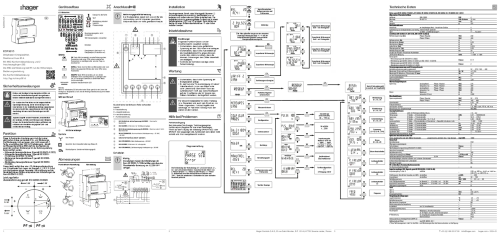 Image Installer leaflet ECP381D | Hager Suisse