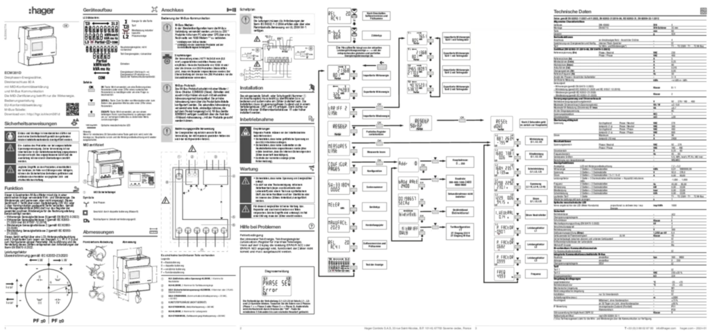Image Installer leaflet ECM381D | Hager Suisse
