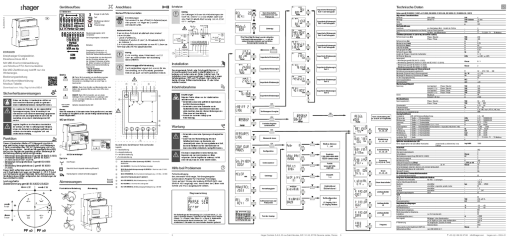 Bild Installer leaflet ECR382D | Hager Deutschland
