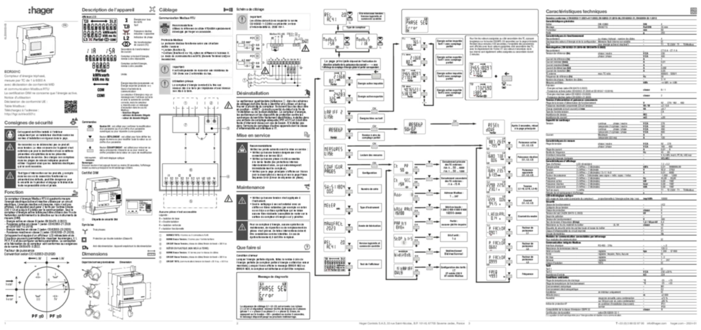 Image Installer leaflet ECR301C | Hager Suisse