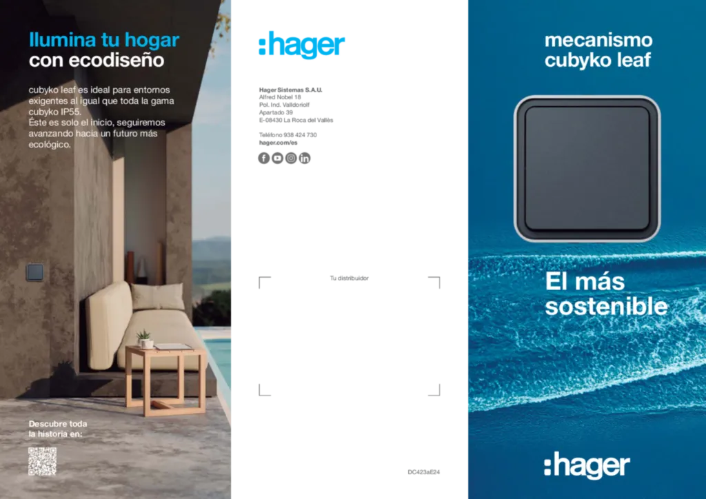 Imagen Tríptico cubyko leaf | Hager España