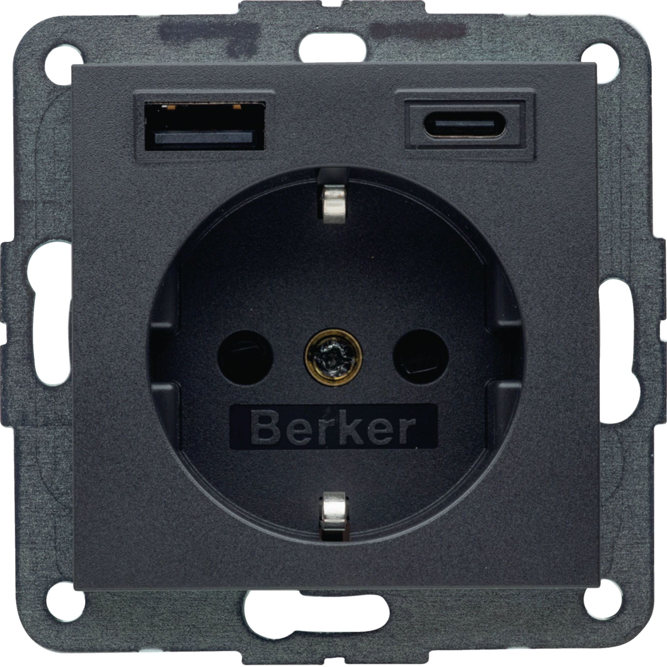 Steckdose SCHUKO/USB AC 20W PD B.3, anthrazit matt