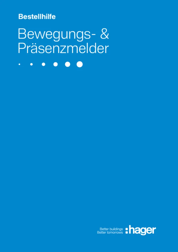 Bild Bewegungs- & Präsenzmelder Bestellhilfe | Hager Deutschland