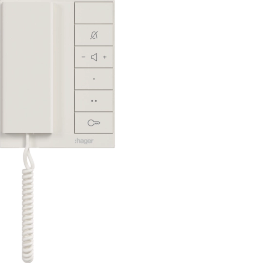 RTQ640X - Innenstation audio, IP über 2-Draht, mit Handhörer, intercom speak, weiß