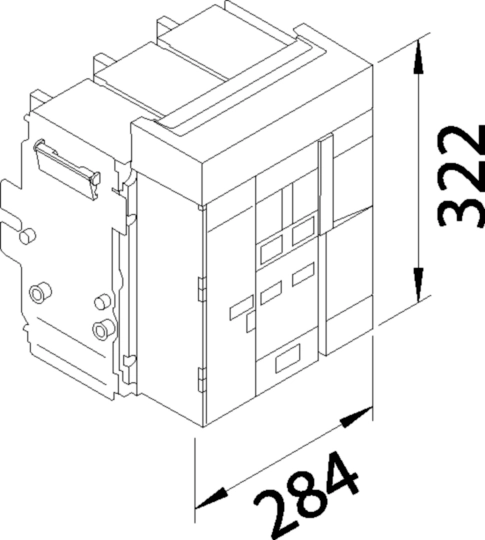 HW1E310DE - Interruttore aperto ACB HW1 66kA 1000A 3P estraibile per sentinel Energy