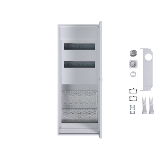 VA602WWH - Hybrid, volta, Aufputz, 24PLE, 2 Montageplatten, Steckdose und Kunststofftür