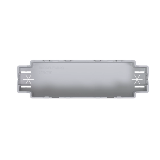 BKGDFLFGR2Q - Boîte d'encastrement pour 2 gang 45x45 et 1 gang FLF Gr. II Transversale