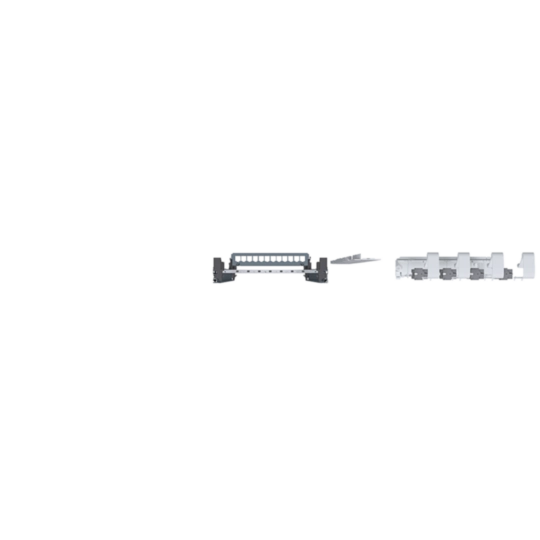 UF31NW - Komplettfeld / Multimediafeld, univers Z, 1050mm, 1-feld, ohne Patchmodule