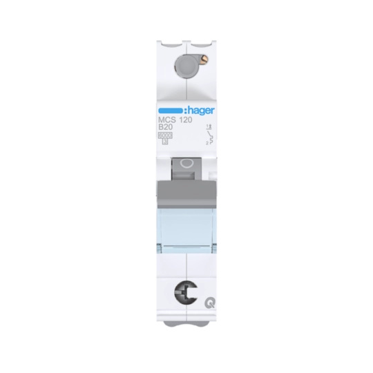 MCS120 - Leitungsschutzschalter 1 polig 6kA C-Charakteristik 20A QuickConnect 1 Modul