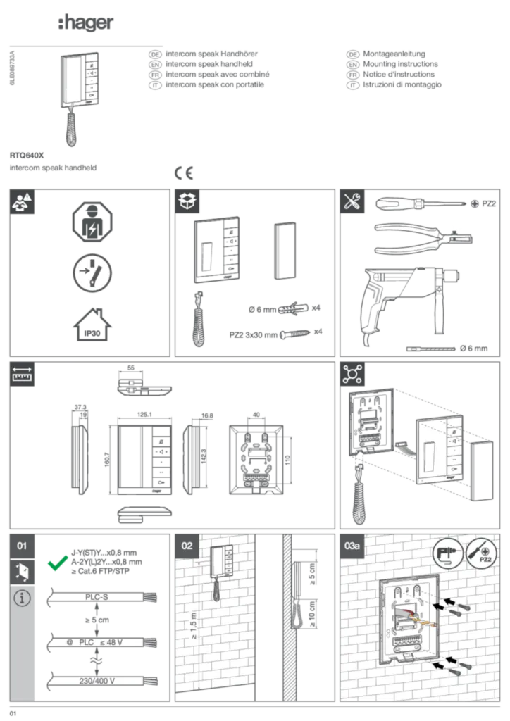 Bild Installation manual RTQ640X (DE, EN, FR & IT) | Hager Deutschland