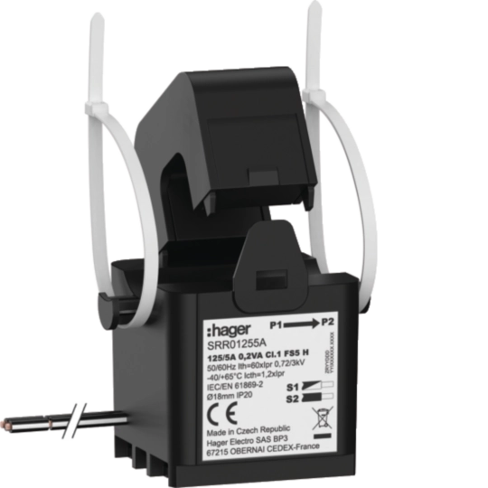 SRR01255A - Klappwandler SC1 18mm 125/5A 0.2VA Klasse 1