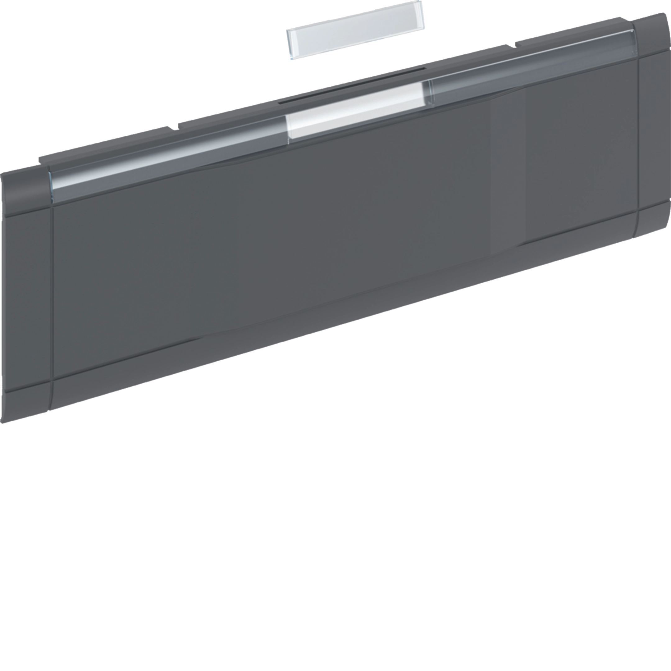 Modularblende GKEV03, OT80, Blind und Beschriftungsfeld, gschwarz