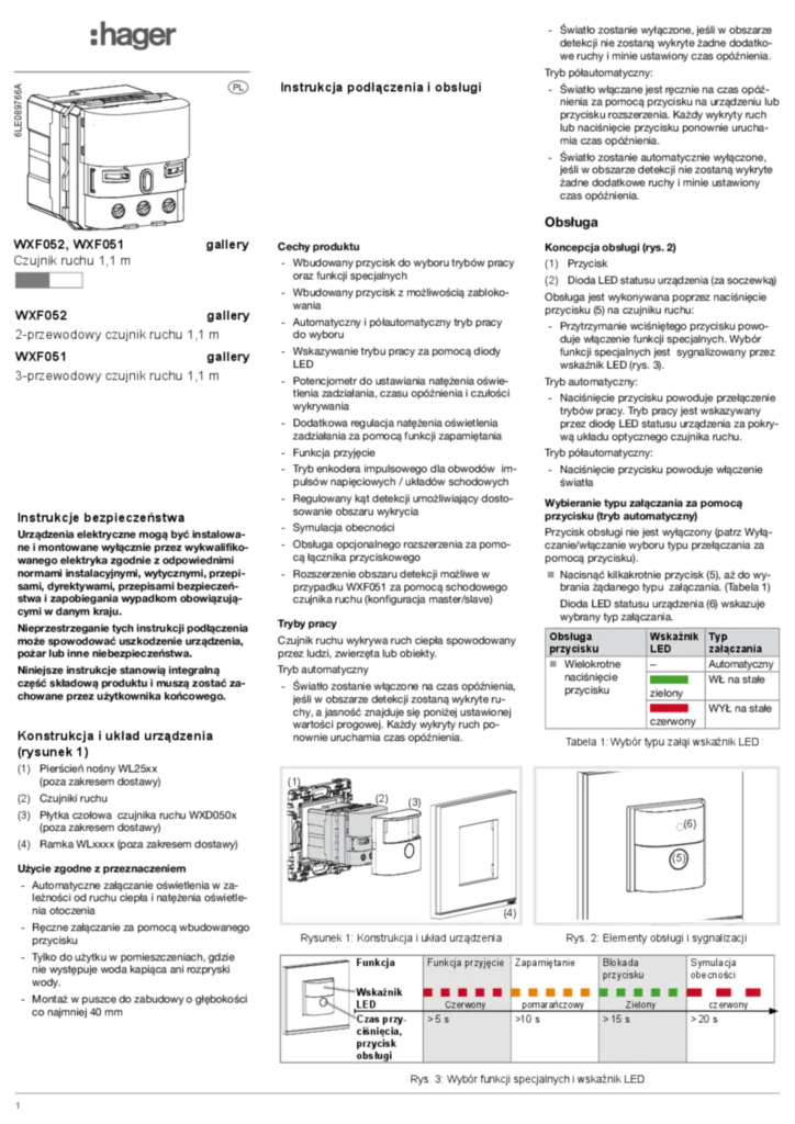 Zdjęcie Instrukcja obsługi pl-PL 2024-08-21 | Hager Polska
