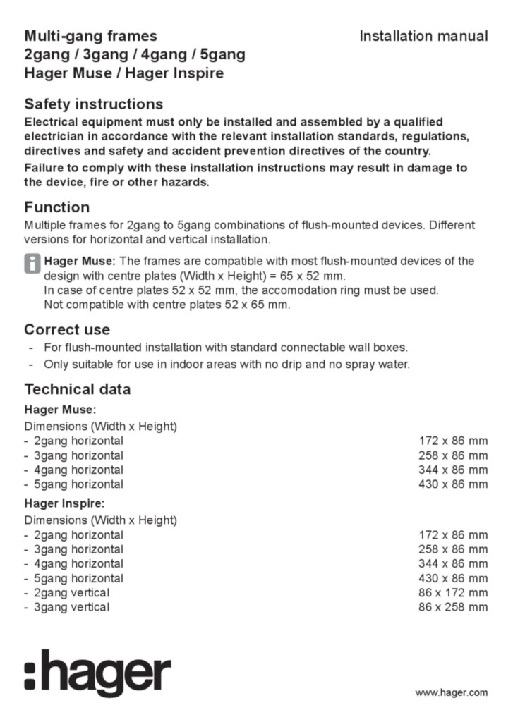 Image Installation manual en-GB 2015-01-28  | Hager