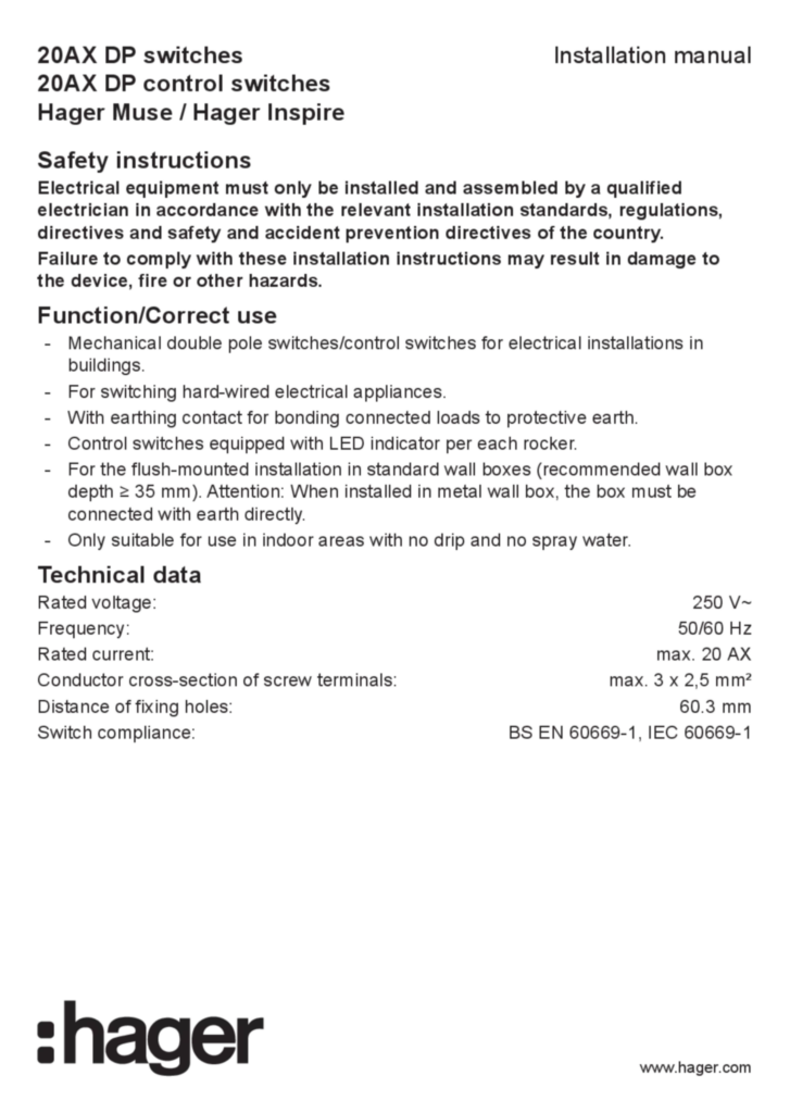 Image Installation manual en-GB 2016-02-10  | Hager