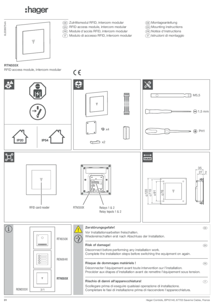 Bild Bedienungsanleitung de-DE, en-GB, fr-FR, it-IT 2024-07-05 | Hager Deutschland