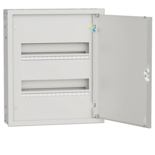 DR32S - Din rail board, 2 row 32M, non-transparent door, surface, EU