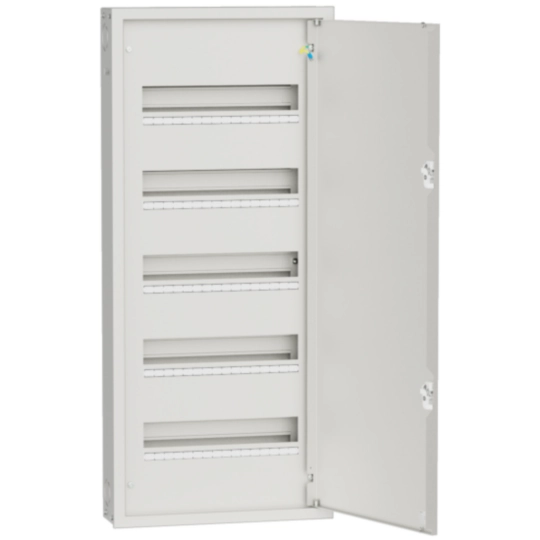 DR80S - Din rail board, 5 row 80M, non-transparent door, surface