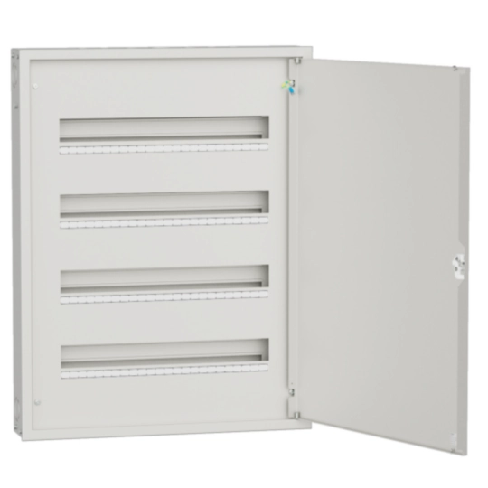 DR424S - Din rail board, 4 row 96M, non-transparent door, surface