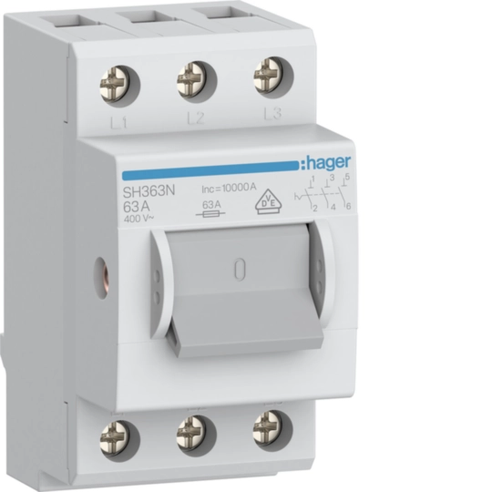 SH363N - Kompaktschalter 63A 3 Schließer 400V AC 2,5PLE
