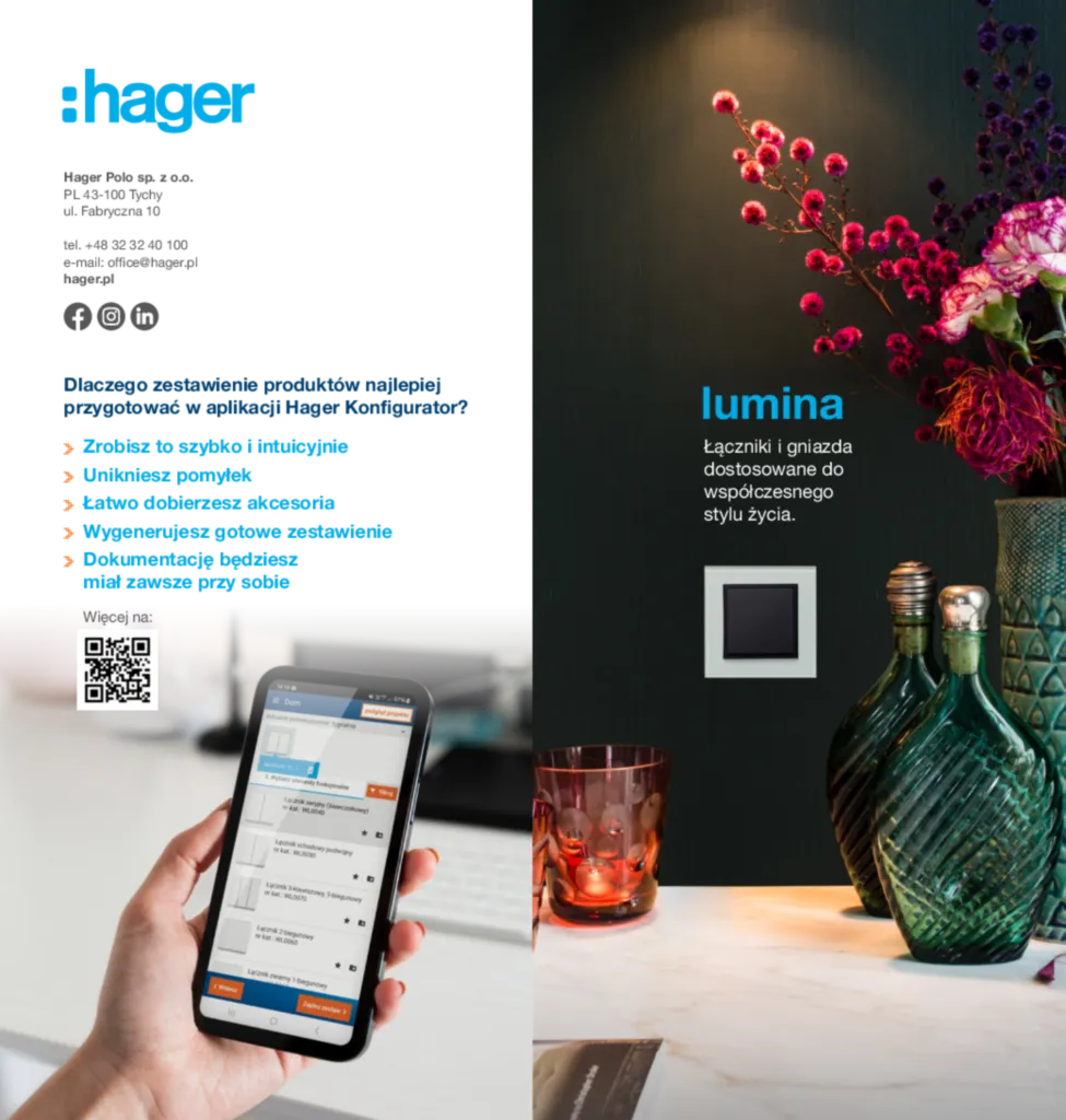 Zdjęcie lumina, ulotka | Hager Polska