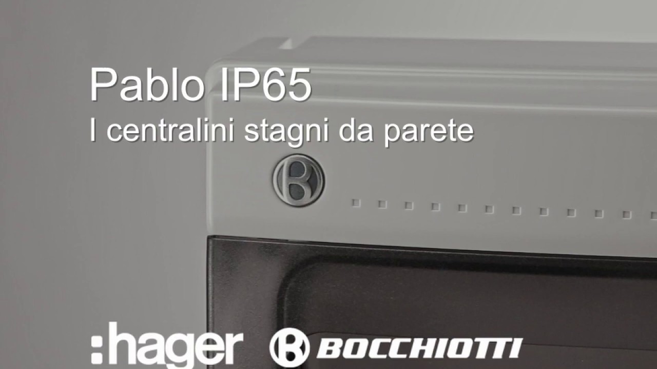 B06522 - Centralino 8 moduli con portella fumè Pablo IP65 grigio IP65 08 GRI