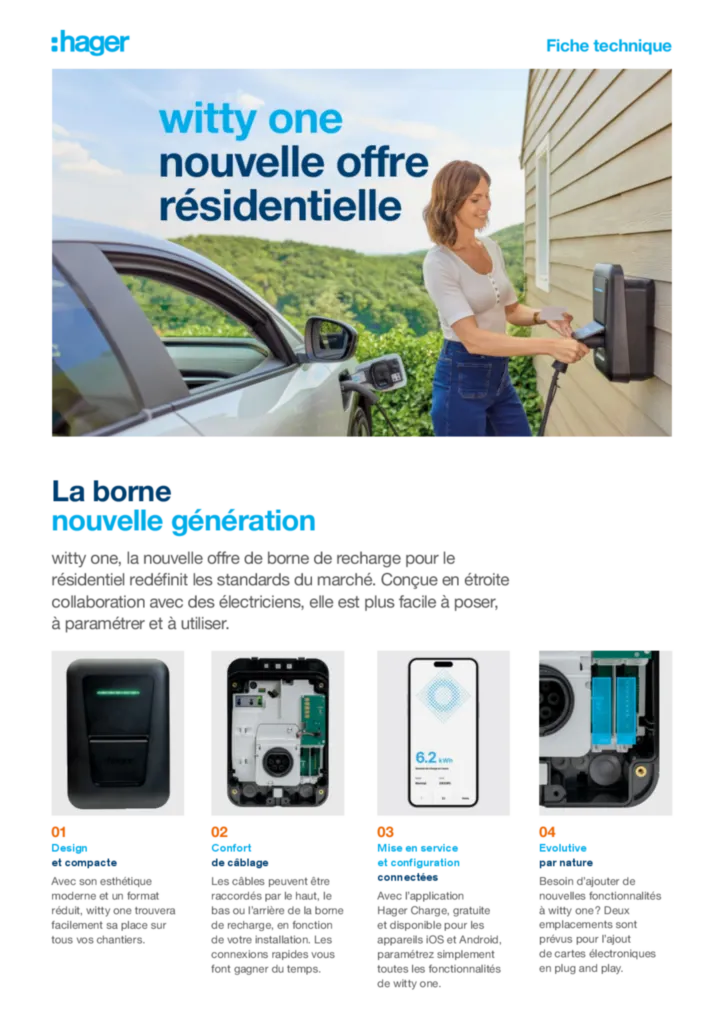 Image wity one : fiche technique | Hager France