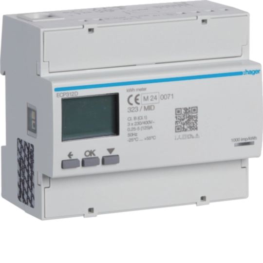 ECP312D - Energiezähler 3phasig, direkt 125A, 6M, S0, MID
