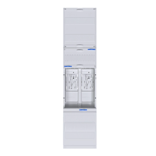 ZH3EF12 - Komplettfeld, univers Z, 1050 mm, 2 Zählerplätze,1-feldig, BKE-I
