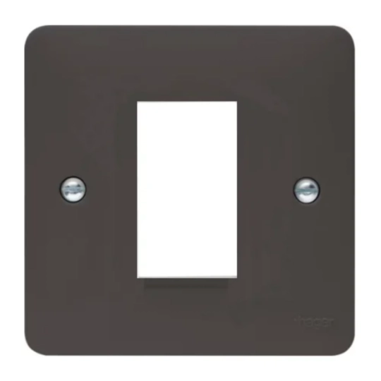 WMP1EUG - Euro Style Accomodation Plate 1 Module Grey