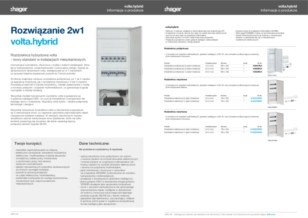 Zdjęcie ulotka volta Hybrid | Hager Polska