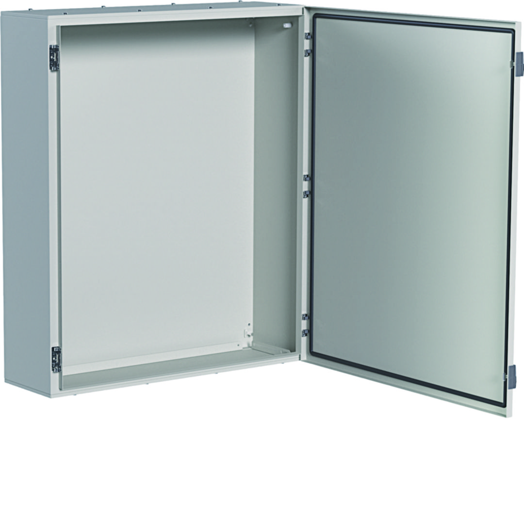 Üres elosztószekrény fali porszórt acél 1-es teli fedél 630A 800mmx 950mmx 250mm Orion Plus Hager
